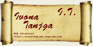 Ivona Tanjga vizit kartica